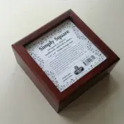 Sudberry Simply Square Box for Needlepoint Insert 4" x 4" opening Mahogany