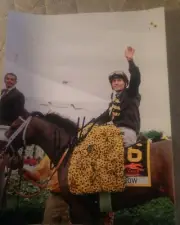 GARY STEVENS SIGNED 8X10 PHOTO DERBY PREAKNESS OXBOW VICTOR W/COA+PROOF RARE WOW