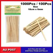 1000 / 100 Pcs Wooden Paddle Pop Popsicle Craft Stick Coffee Stirrers Ice Cream