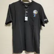 Alpha Industries Peanuts Snoopy Men Short-Sleeved T-Shirt Pocket Black M Size Co