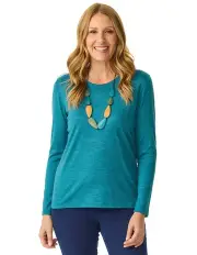 [Fella Hamilton] Hedrena Classic Long Sleeve Tee in Ocean