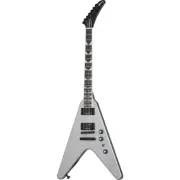 Gibson Dave Mustaine Signature Flying V EXP Electric Guitar Silver Metallic Case
