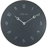 40cm NeXtime CAROUSEL Grey Glass Wall Clock