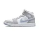 Nike W Air Jordan 1 Mid Wolf Grey 女鞋 高筒 灰白藍色 小Dior 休閒鞋 BQ6472-105