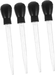 BESTYASH 4-Pack BBQ Cooking Tools Turkey Baster Set Basting Brush for Even Oil Distribution Reducing Smoke and Enhancing Grilling Experience