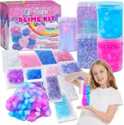 Unicorn Slime Kit for Girls 4-12,Supplies Makes Butter Slime,Candy Confetti...