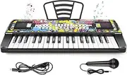 M SANMERSEN Piano Keyboard for Kids, Piano for Kids Music Keyboards 37 Keys Electronic Pianos with Music Book Bracket Musical Toys for Beginners 3-8 Years Old Girls Boys