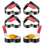 6Pcs Heart Egg Rings Nonstick Pancake Cooking Ring with Silicone Handle