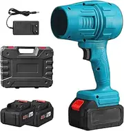 Seese Cordless Leaf Blower, Seese Pro Blower, Turbo Super Power Air Duster, Three Adjustable Wind Speed Powerful Handheld Blower, Lawn Care, Blowing Leaves, Dust Removal (Blue,2 Battery)