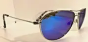 NEW UNUSED Maui Jim Silver B245-17 Baby Beach Blue Aviator Titanium Sunglasses