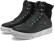 Motorcycle Shoes Men's Motorcycle Boots Leather Men with Side Zip Ankle Protection Non-Slip Sole