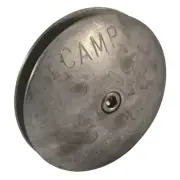 Camp R-03 Zinc Rudder Anode Zinc Dia 3-3/4" Brass Bushing For Permanent Ground