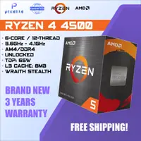 在飛比找蝦皮購物優惠-100% 全新 AMD Ryzen 5 4500 盒 6 核