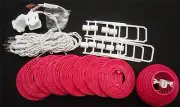 CHINESE JAPANESE DARK PINK COLOR PAPER LANTERN STRING LIGHTS 3"
