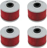 Motorcycle Engine Oil Filter for Sport 300 S XS RS Utility Crossroad 300 Flat 500 500 S(4pcs-red)