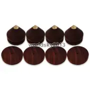 4x 25mm Rosewood Speaker Shockproof Spike Stand Foot Isolation Feet Base Pad #3