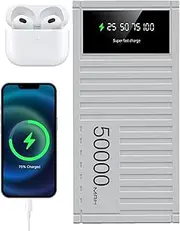 Generic Charging Bank | Bank Fast Charging | High Capacity Portable Charger, 66w Fast Charging Charger, 50000mah Bank with Led Display, Battery Pack for Outdoor Activities & Travel