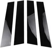 SILILAN Car Window Door Pillar Posts Trim Cover Sticker Decal Exterior Decoration for Fiesta 2009 2010 2011 2012 2013 2014 2015