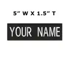 RECTANGULAR CUSTOM EMBROIDERED NAME TAG Hook Loop patch Quality Badge 5" x 1.5"