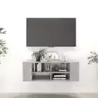 NNEVL Wall-Mounted TV Cabinet Concrete Grey 102x35x35 cm Chipboard