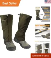 Flexible Leg Gaiters with Secure Rubber Straps - Perfect for Hiking & Hunting