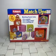 Brand NIB Vintage 1989 Playskool Match Ups Puzzle Cubes-Original Packaging