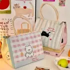 Large Capacity Cat Thermal Lunch Bag Printed Picnic Travel Storage Pouch Men