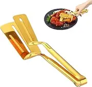 Spatula Tongs - Double Sided Steak Tongs | Fish Turner, Ergonomic Handle Grilling Spatula, Anti-Slip Fried Fish Clamp for Fish, Steak, Egg