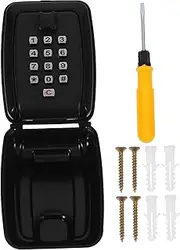 TOGEVAL Wall Mounted Key Lock Box Weatherproof Security Lock Box with Combination Key Storage for Easy Access Stylish Design for Home Office Use