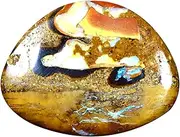 [Deluxe Gems] 17.22 ct Fancy Shape (25 x 19 mm) Multi Color Australian Koroit Boulder Opal Natural Loose Gemstone, gemstone, Boulder Opal