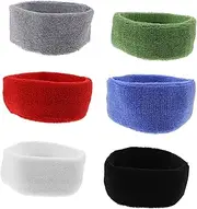 [LAPYAPPE] 6pcs Elastic Headbands for Sports Sweatbands for Men Women for Yoga Running and Fitness Activities Multi-Color
