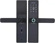 Tuya Biometric Fingerprint Lock, Security Intelligent Smart Lock with WiFi APP Password RFID Unlock,Door Lock Electronic Hotels Slimline Design(5050200) Aqiong