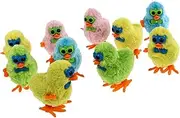 Kisangel Wind up Chicken Toys 10 Pack of Soft Plush Chicken Clockwork Toys for Boys and Girls Fun Educational Random Color