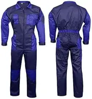 [NORMAN] Navy Blue Men's Coveralls Boiler Suit Overalls For Warehouse Garages Workers Mechanics