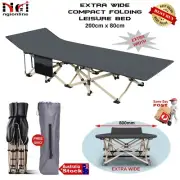 EXTRA WIDE 800mm COLLAPSING FOLDING BED INDOOR OUTDOOR TRAVEL CAMPING COTS CROSS