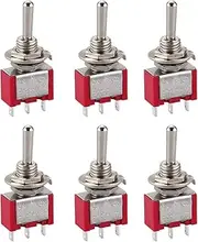 Baomain Toggle Switch Mts-123 5A 120Vac Spdt On/Off/On 3 Position Momentary Ul 6 Pcs