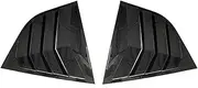 2X Car Rear Window Louver Shutters Vent Cover Trim Compatible For Skoda Octavia 3 A7 Sedan 2013-2018 Glossy Black Styling Auto Accessories