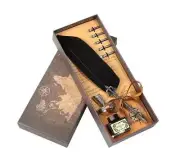 Retro feather pen writing ink set fountain pen Harry Potter style #0e1944