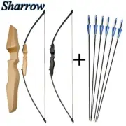 51'' 40 lbs Recurve bow Straight Takedown Bow Long Bow With Fiberglass Arrows