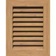 Ekena Millwork Built-in Gable Louver Vent 21" x 21" Red Cedar Wood Unfinished