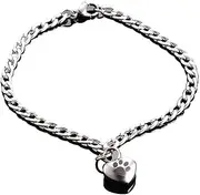 DOTUIARG Cremation Jewelry Stainless Steel Heart Charm Urn Bracelet Keepsake Memorial Urn Bracelet for Men Women Pet Ashes