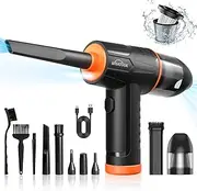 WHATOOK Powerful Electric Air Duster：Car Vacuum Cleaner Cordless, 3 in 1 Powerful Handheld Vacuum & Air Duster