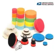 1''/2''/3'' Drill Buffing Buffer Pad Polishing Pad Kit W/ M14 Thread Backing Pad