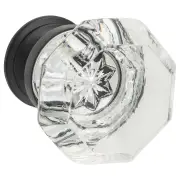 41mm Sophia Glass Cupboard Knob, Matte Black