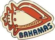 [Vagabond Heart] Bahamas Souvenir Lapel Pin - Bahamas Enamel Pin - Conch Shell Pin, Nickel, no gemstone
