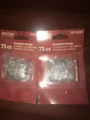 Holiday Living 75ct Silver Ornament Hooks Lot 2