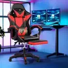 Home Gaming Chair Executive Computer Desk Chair with Footrest and Lumbar Pillow
