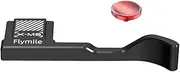 Generic Aluminum Alloy Hot Shoe Cover with Shutter Release Button Built-in Silicone Pads Camera Thumb Rest Thumb Up Grip for Fujifilm X-M5 Camera Accessories