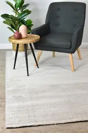 Scandinavian Shaggy Plain Cream Rug