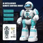 Blue Robot Recording Voice Changing Interactive Gesture Remote Control Toy Gift